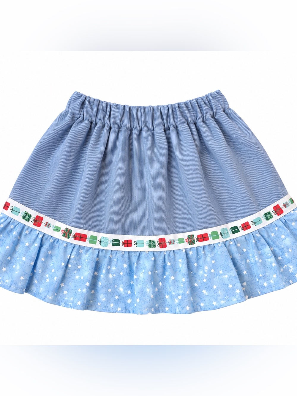 Handmade Girls Size 8 Christmas Corduroy Skirt Holiday Presents